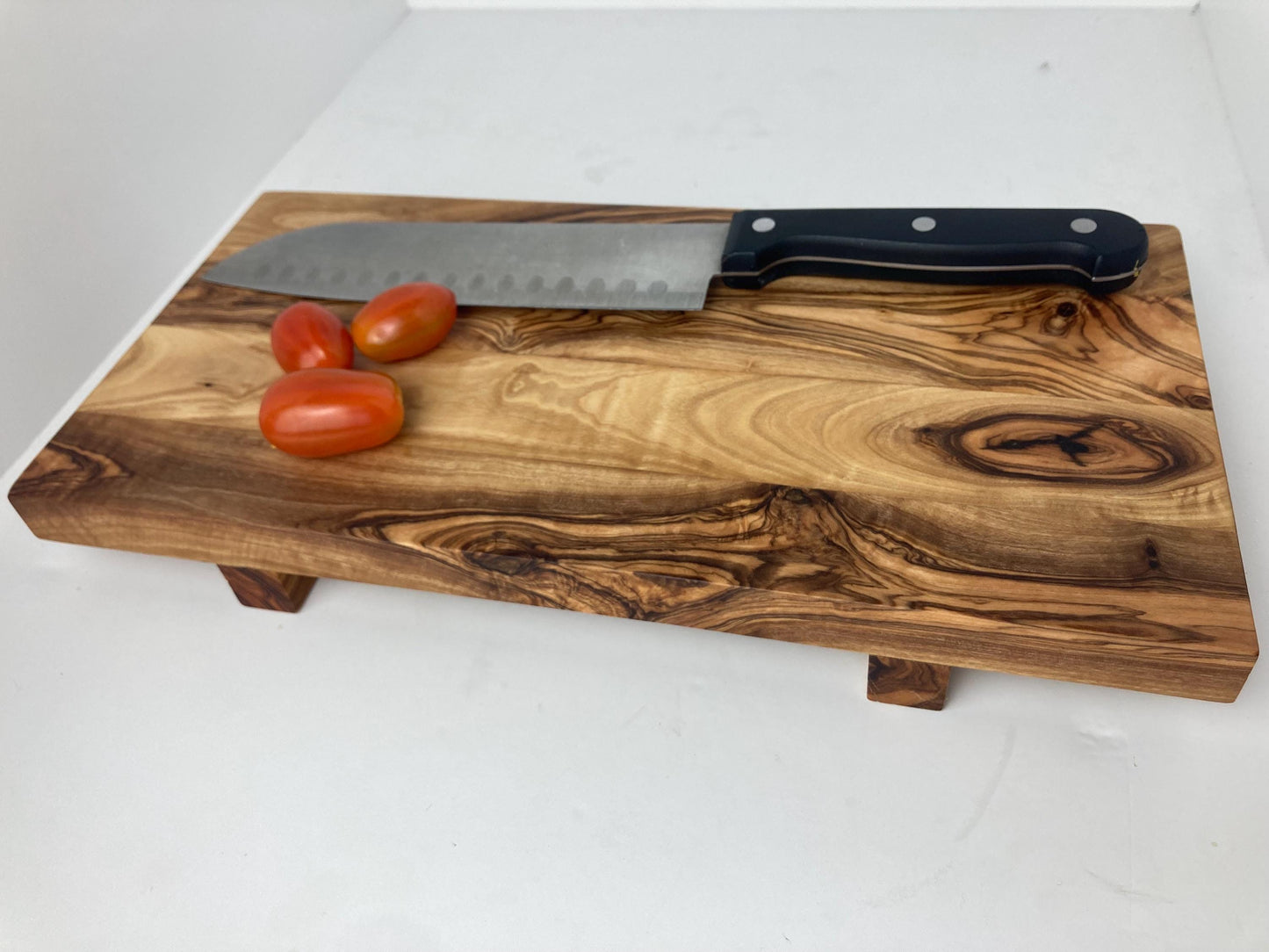 Olive Wood Sushi Board, Serving Platter, Chopping Board, Artisan Made, Cheese Board, Zero Waste Gift, Charcuterie, Rustic Kitchen Decor 32cm