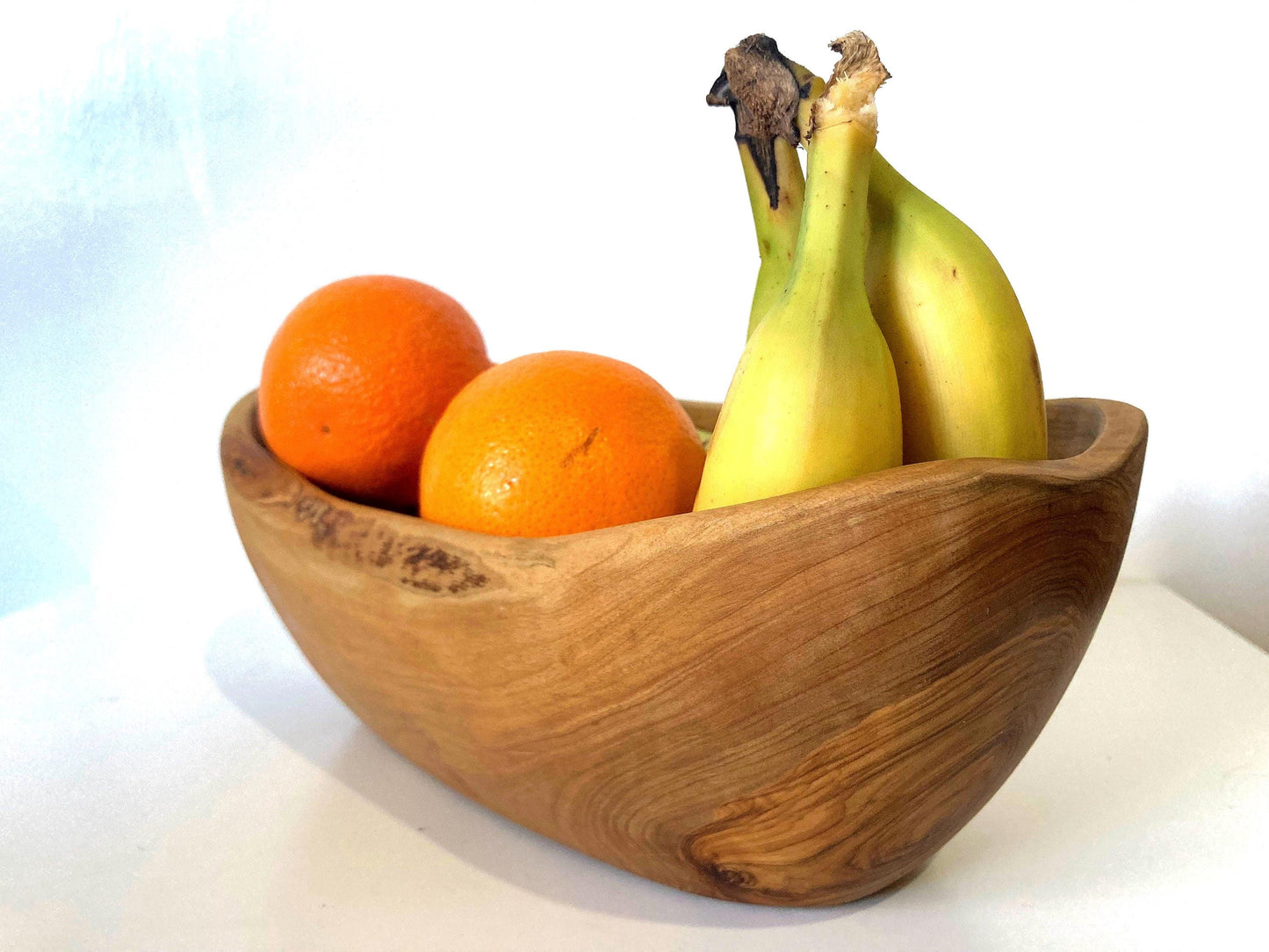 Olive Wood Fruit Bowl, Rustic Handmade Unique Gift, Artisan Made, Large Salad Bowl, Natural Gift, Zero Waste Gifts, Serving Bowl 30cm x 15cm