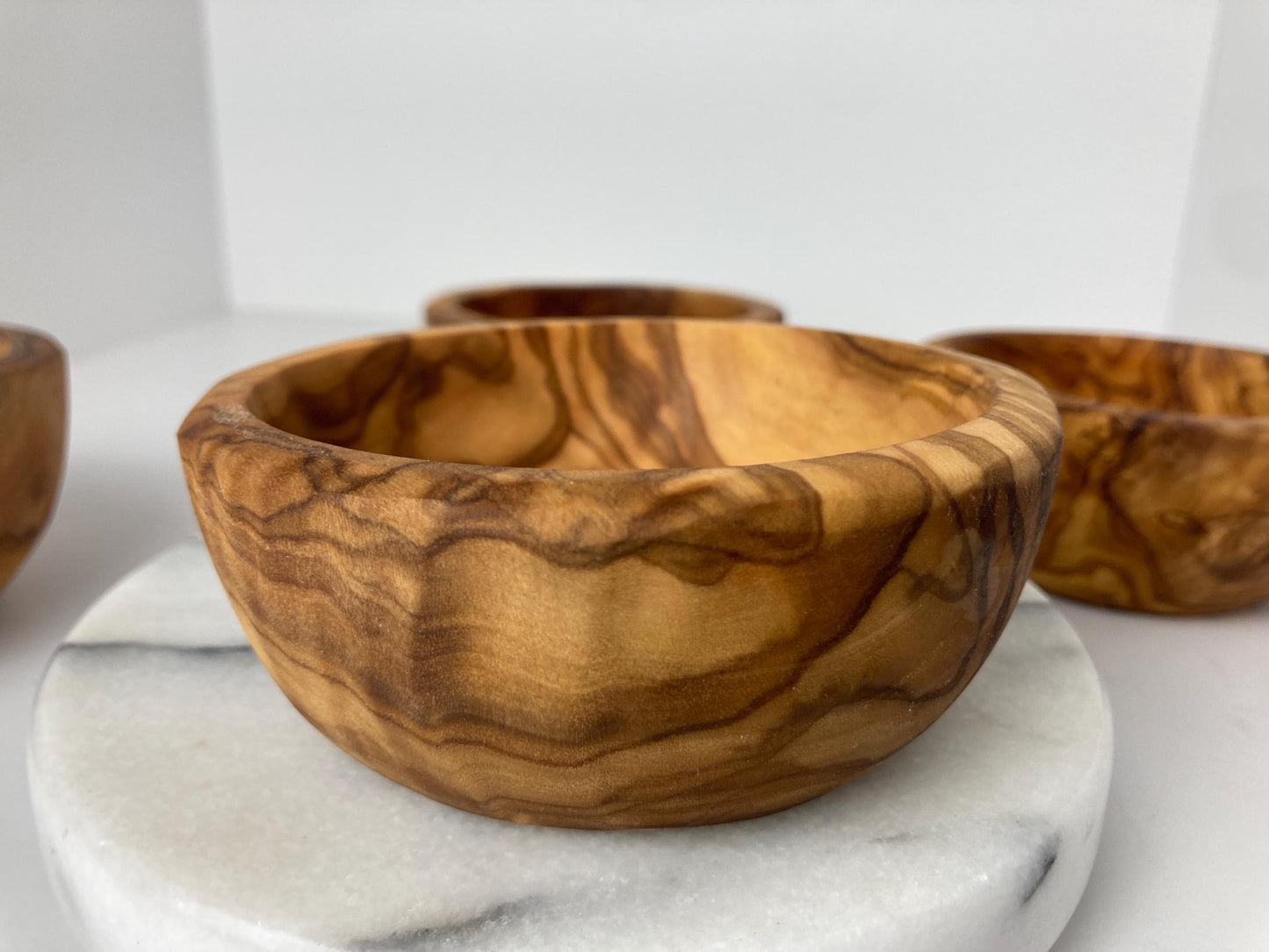 Olive Wood Snack Bowls, Small Key Dish, Rustic Tapas Bowls, Serving Bowl, Natural Decor, Zero Waste Gifts, Artisan Handcrafted 10cm - 12cm
