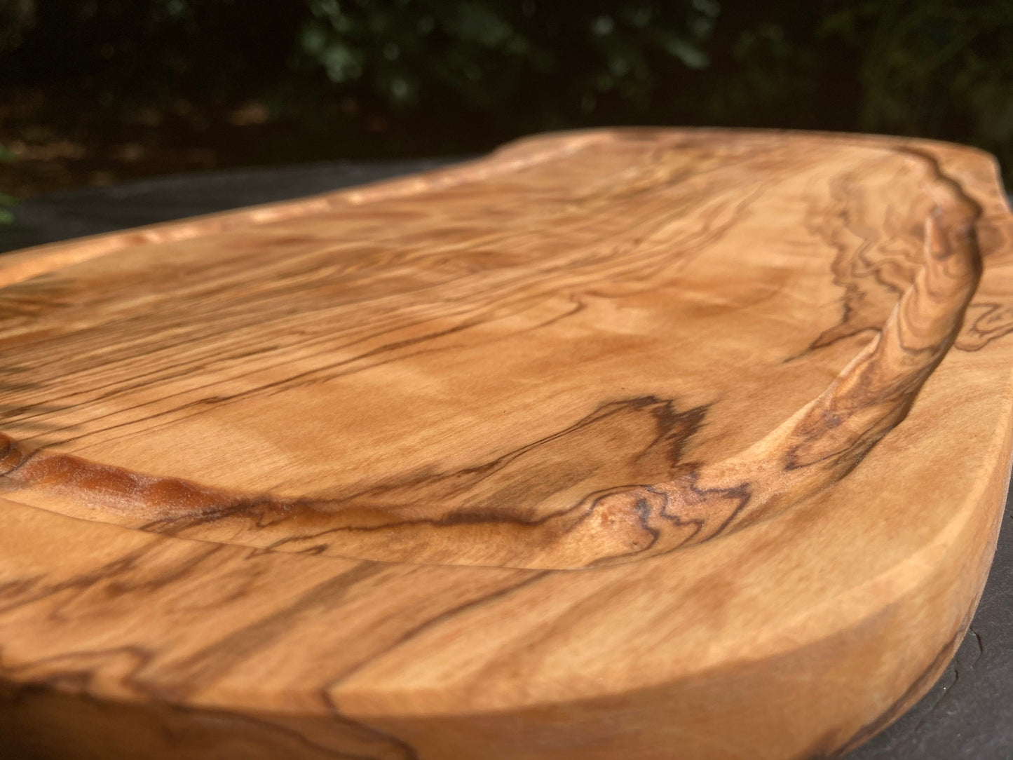 Large Olive Wood Charcuterie Board, Rustic Chopping Board, Wooden Serving Platter, Handmade Cheese Board, Unique Zero Waste Gifts, 46cm