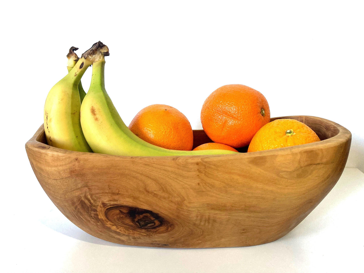 Olive Wood Fruit Bowl, Rustic Handmade Unique Gift, Artisan Made, Large Salad Bowl, Natural Gift, Zero Waste Gifts, Serving Bowl 30cm x 15cm
