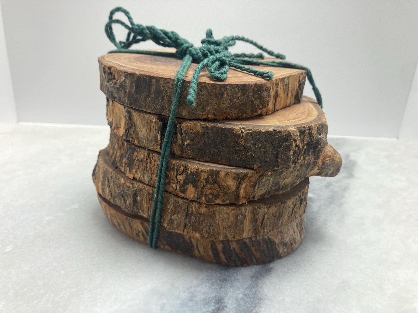 Olive Wood Coasters Set Of 5, Rustic, Handmade, Wooden Slabs, Bar Decor, Zero Waste Gift 14cm x 13cm Unique Gift, Natural Gift, Wedding Gift