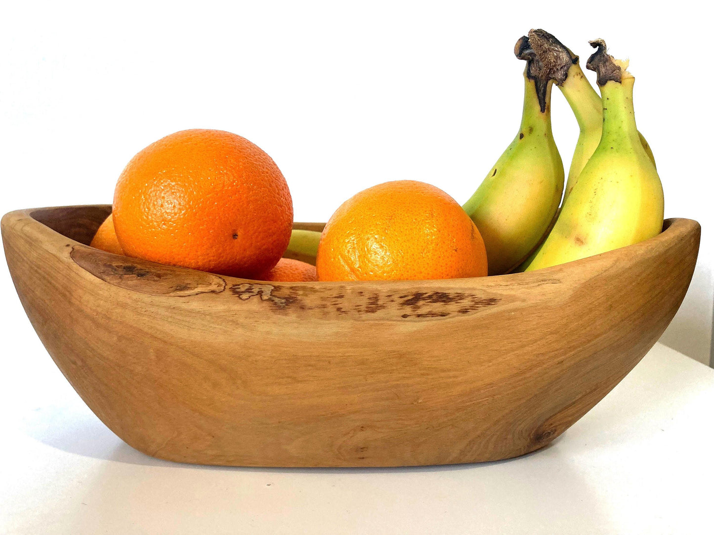Olive Wood Fruit Bowl, Rustic Handmade Unique Gift, Artisan Made, Large Salad Bowl, Natural Gift, Zero Waste Gifts, Serving Bowl 30cm x 15cm