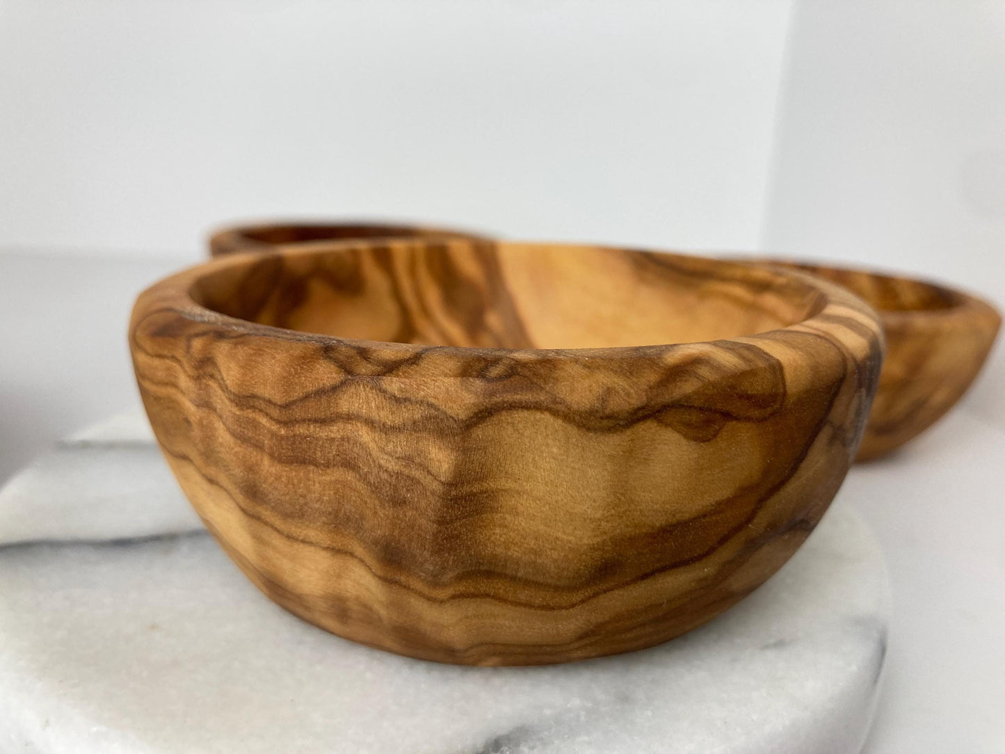 Olive Wood Snack Bowls, Small Key Dish, Rustic Tapas Bowls, Serving Bowl, Natural Decor, Zero Waste Gifts, Artisan Handcrafted 10cm - 12cm