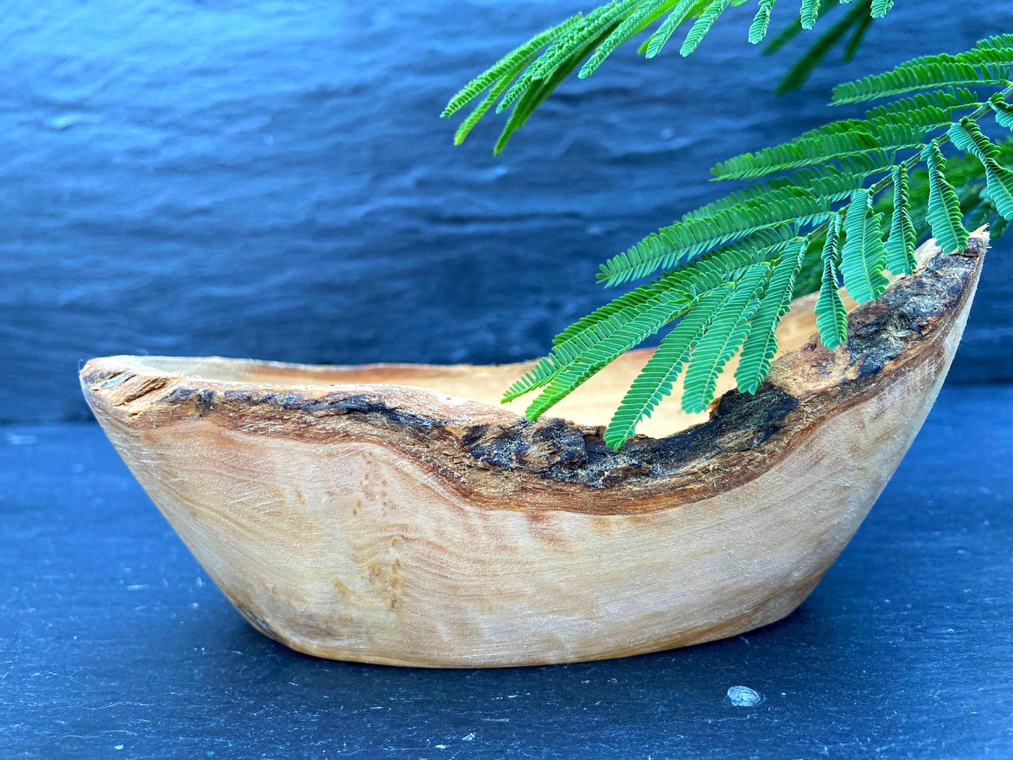 Handmade Olive Wood Bowl: Rustic Soap Dish With Live Edge, Farmhouse Decor Gift, Fruit or Nut Bowl