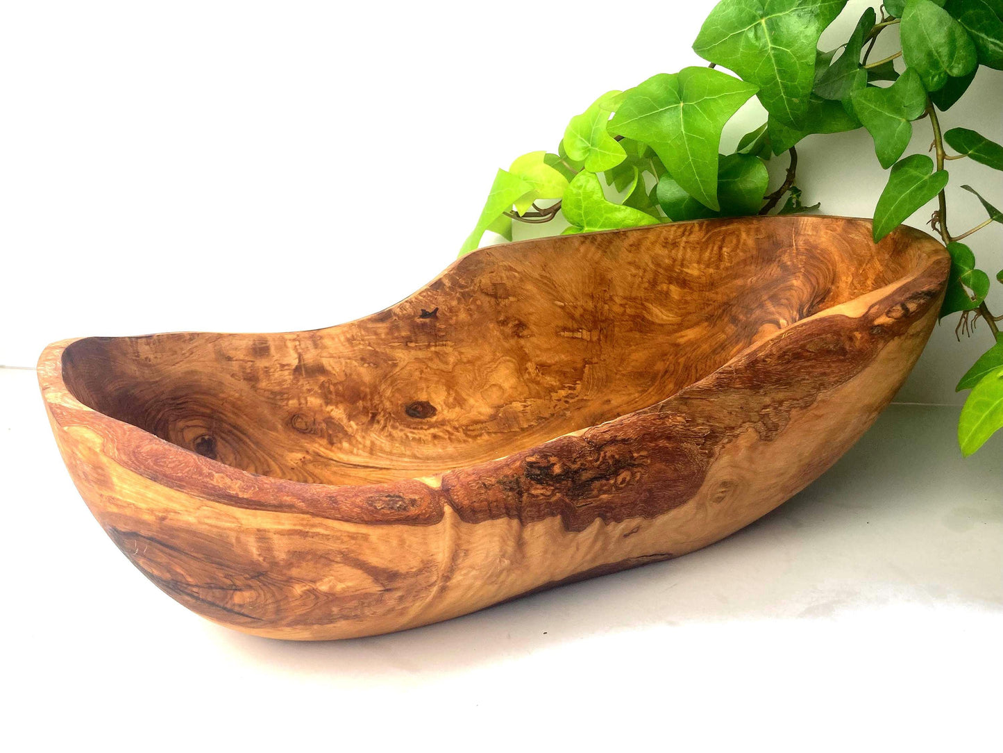 Rustic Olive Wood Fruit Bowl | Handcrafted, Eco-Friendly Kitchen Decor