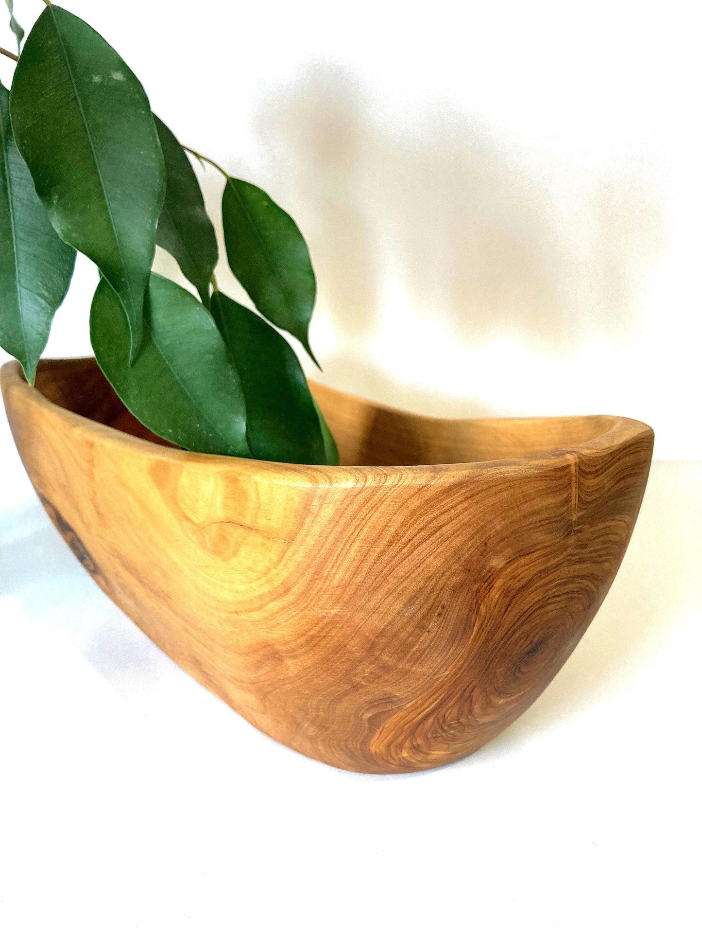 Olive Wood Fruit Bowl, Rustic Handmade Unique Gift, Artisan Made, Large Salad Bowl, Natural Gift, Zero Waste Gifts, Serving Bowl 30cm x 15cm
