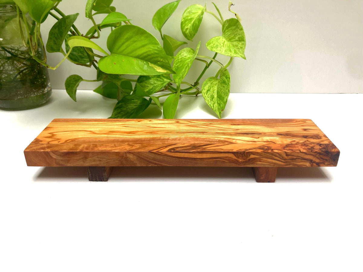 Handcrafted Olive Wood Sushi Board: Rustic Charcuterie Serving Platter, Chopping Board