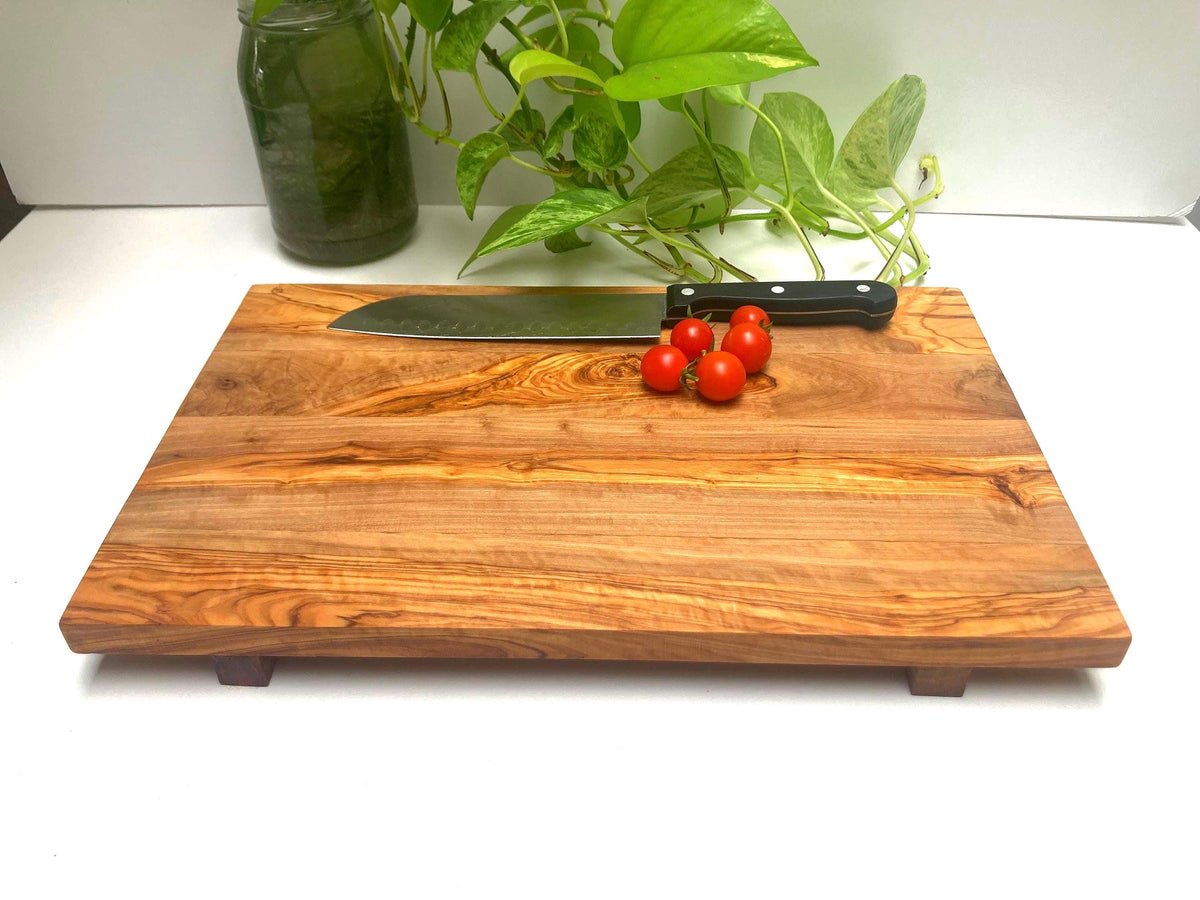 Large Olive Wood Sushi Board, Charcuterie Serving Platter, Rustic Chopping Board
