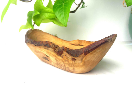 Rustic Olive Wood Bowls, Natural Soap Dishes, Decorative Key Bowl, Artisan Made Soap Holder, Zero Waste Gift, 15cm