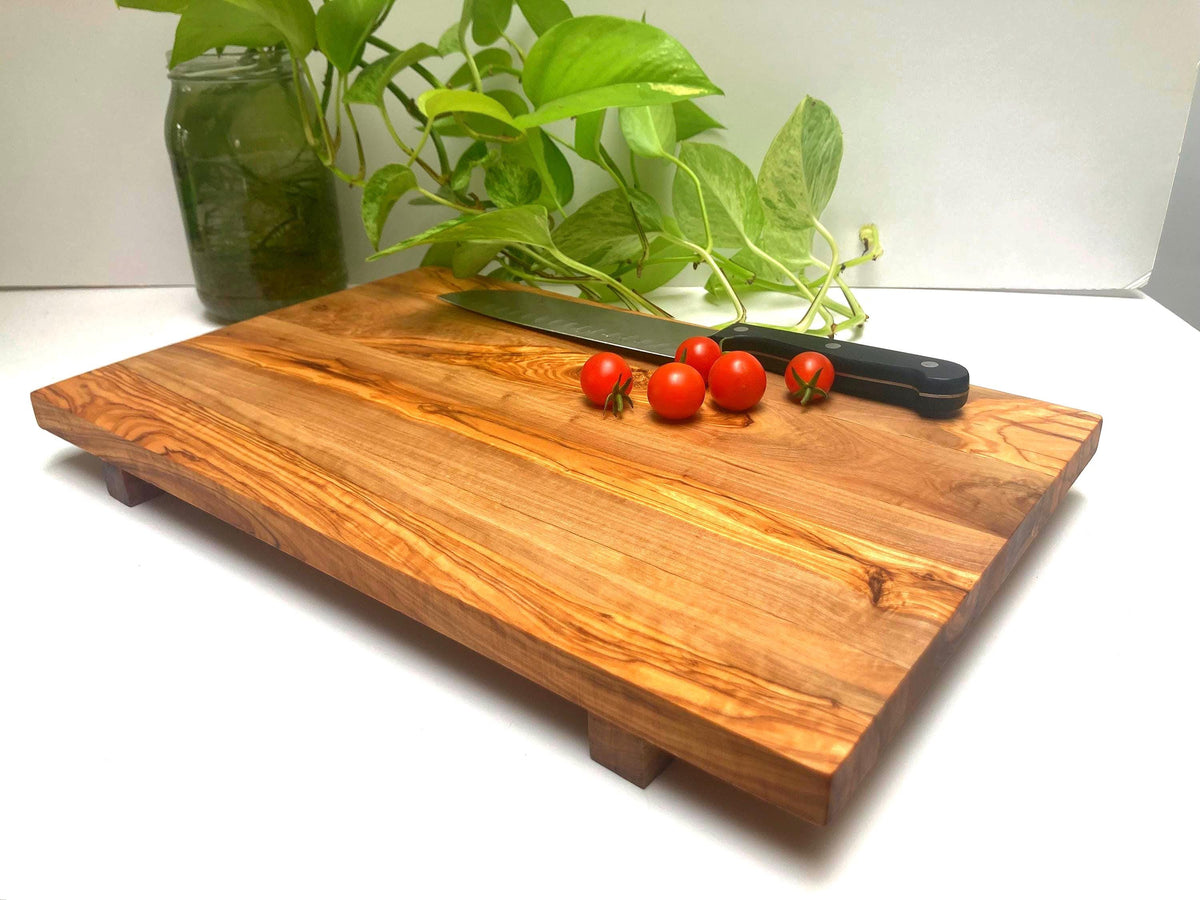 Large Olive Wood Sushi Board, Charcuterie Serving Platter, Rustic Chopping Board
