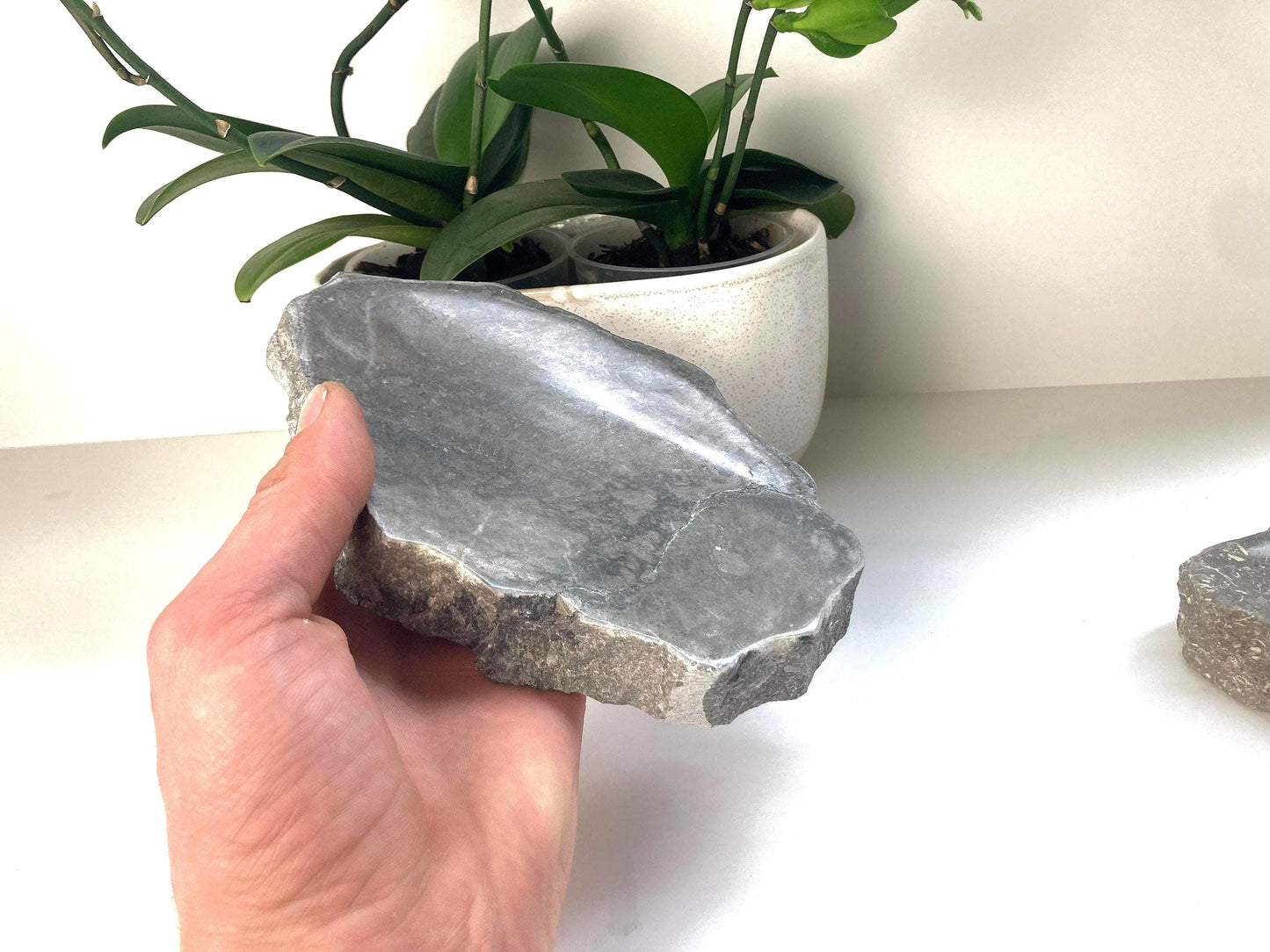 Handmade Black Marble Soap Dish, Minimalist Stone Bathroom Tray, Rustic Decor, Gift