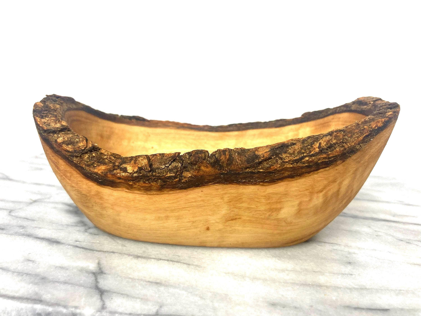 Handmade Olive Wood Bowl: Rustic Soap Dish With Live Edge, Farmhouse Decor Gift, Fruit or Nut Bowl
