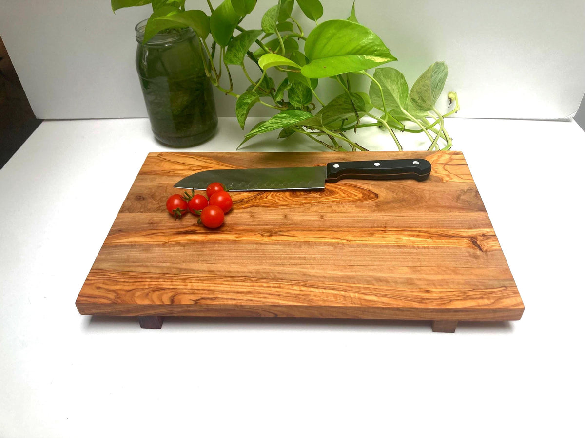 Large Olive Wood Sushi Board, Charcuterie Serving Platter, Rustic Chopping Board