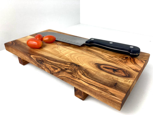 Olive Wood Sushi Board, Serving Platter, Chopping Board, Artisan Made, Cheese Board, Zero Waste Gift, Charcuterie, Rustic Kitchen Decor 32cm