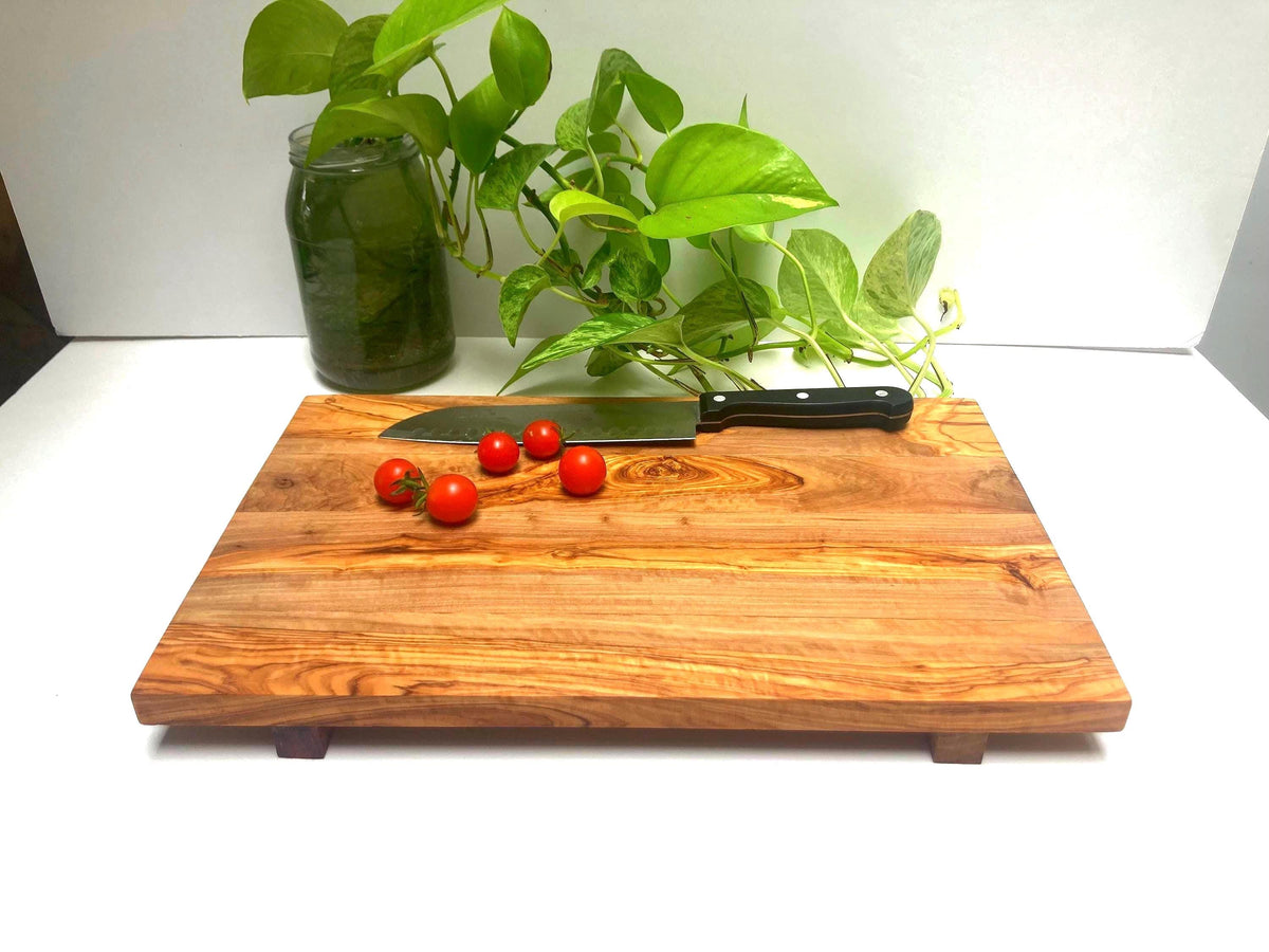 Large Olive Wood Sushi Board, Charcuterie Serving Platter, Rustic Chopping Board