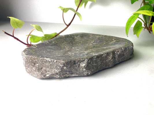 Handmade Black Marble Soap Dish, Minimalist Stone Bathroom Tray, Rustic Decor, Gift
