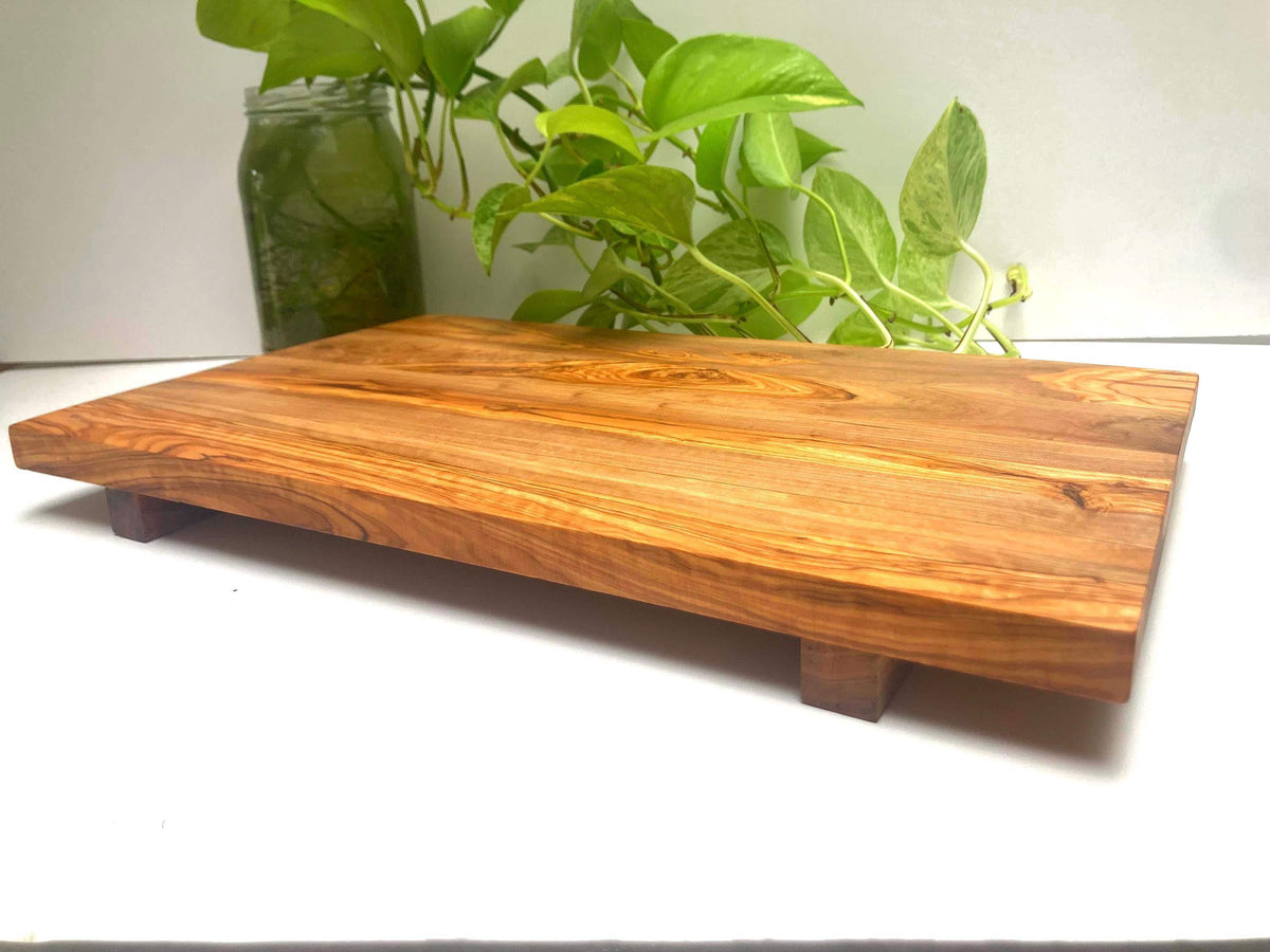 Large Olive Wood Sushi Board, Charcuterie Serving Platter, Rustic Chopping Board