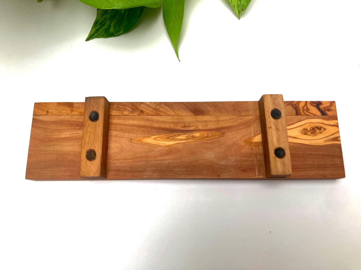 Handcrafted Olive Wood Sushi Board: Rustic Charcuterie Serving Platter, Chopping Board