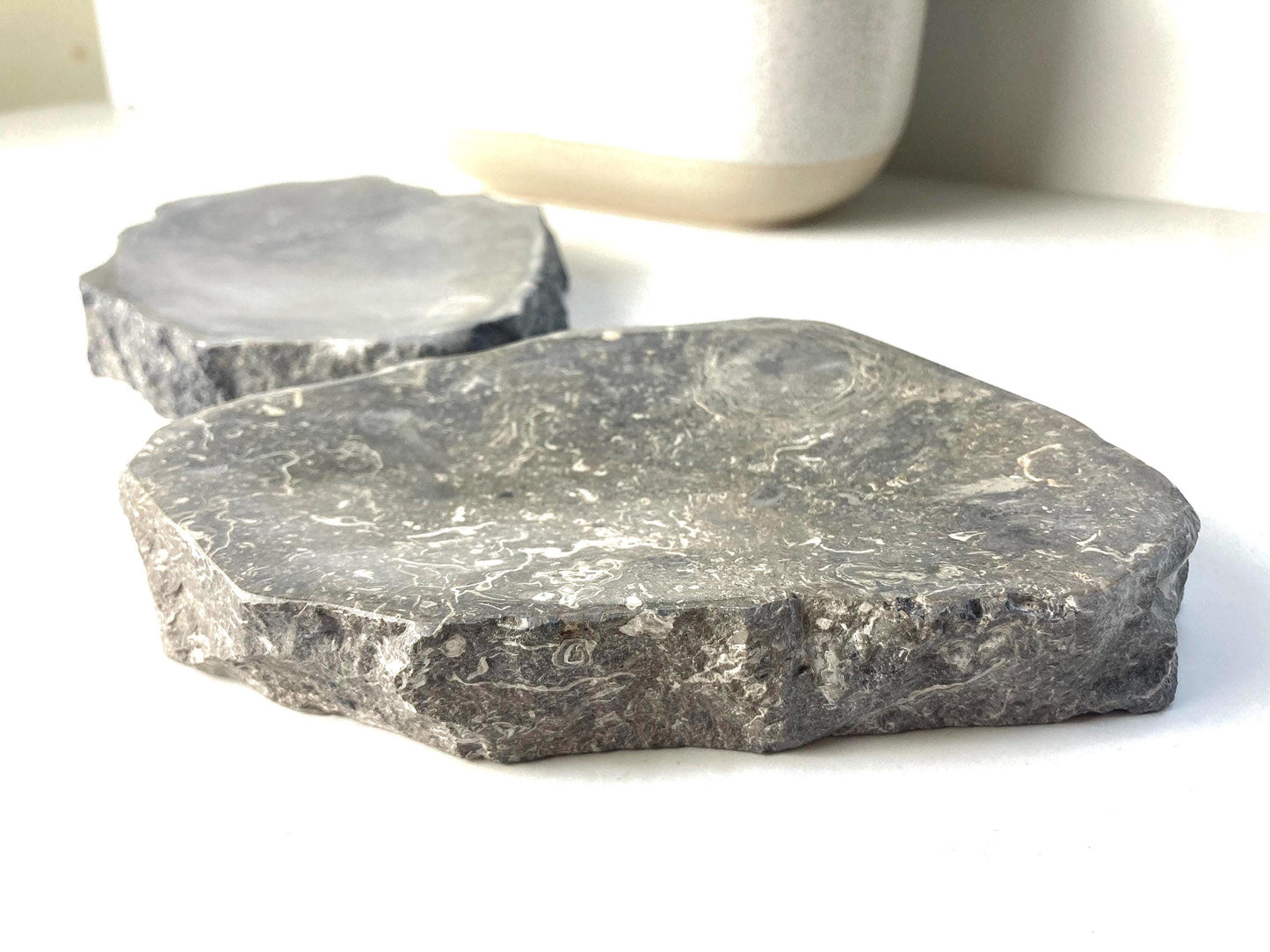 Handmade Black Marble Soap Dish, Minimalist Stone Bathroom Tray, Rustic Decor, Gift